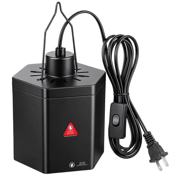 HAARAY 5.1inch Deep Reptile Heat Lamp Shade Light Fixture Splicable with Switch, UVB Basking Light Max 100W for Reptiles Bearded Dragon Leopard Gecko Chameleon Cage Lizard Snake Turtle Tank (No Bulb)