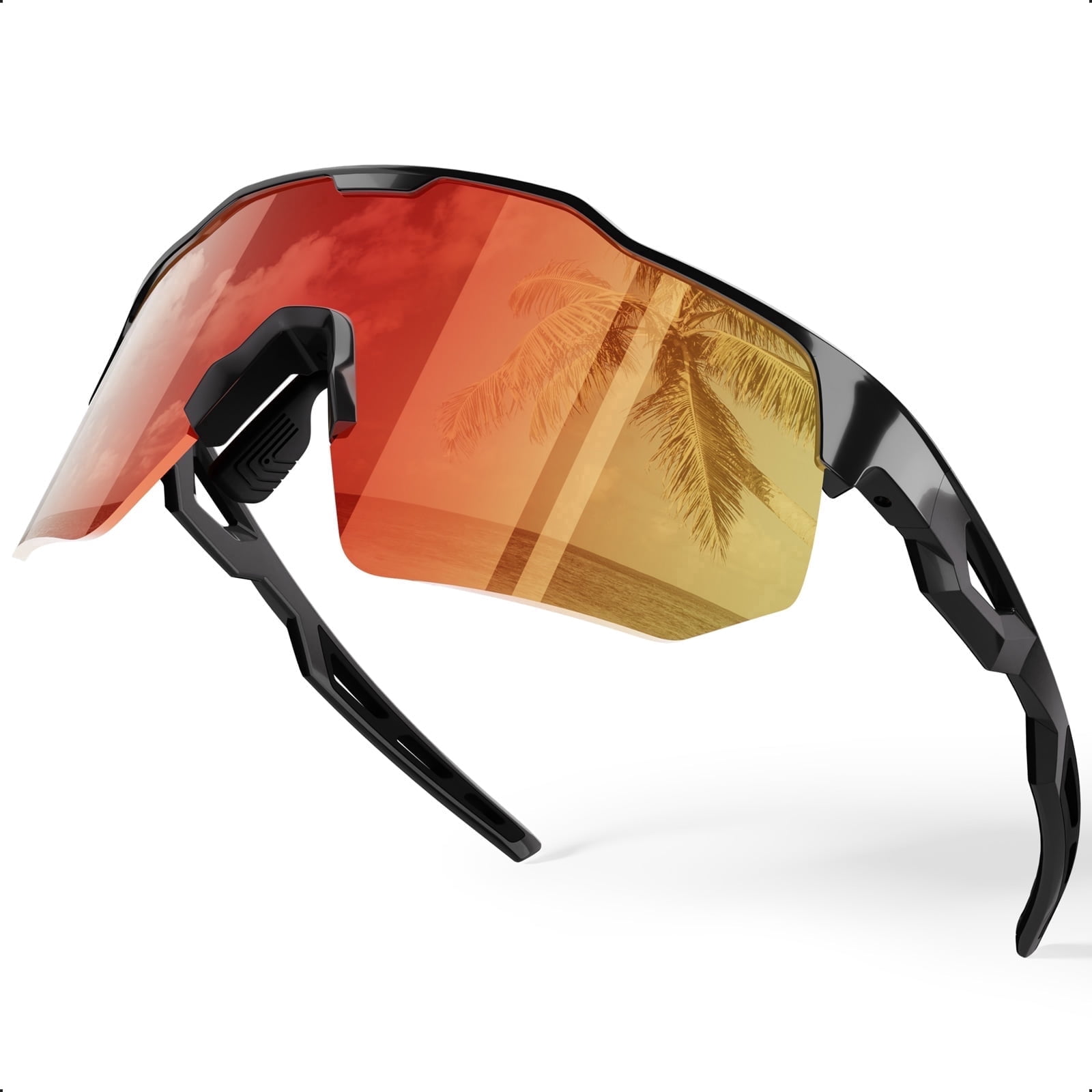 HAAYOT Polarized Sports Sunglasses for Men Women UV Protection Baseball Cycling Running Driving Fishing Glasses
