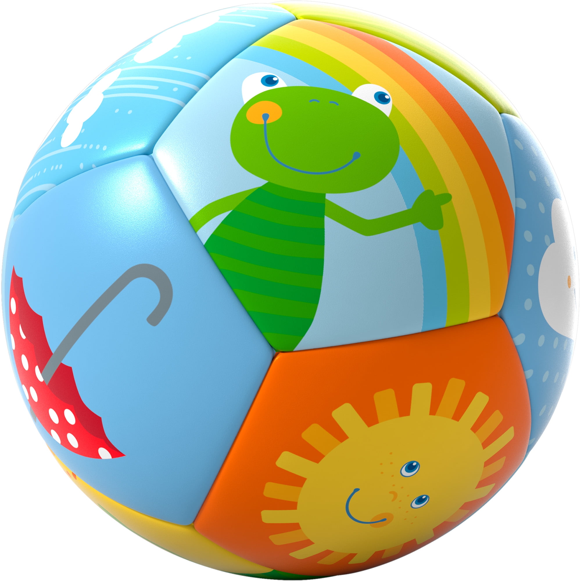 haba baby spielzeug HABA Baby Ball Rainbow World 4.5" - Move & Play Activity Toy for Babies