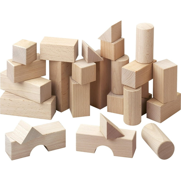 HABA Wooden Building Blocks 26 Piece Set: Open-Ended Stacking Toys