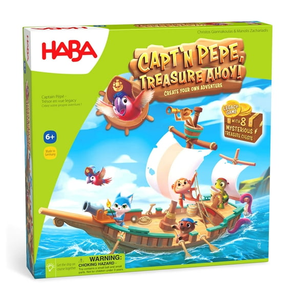 HABA Capt'n Pepe: Treasure Ahoy: Cooperative Pirate Board Game & Treasure Hunt