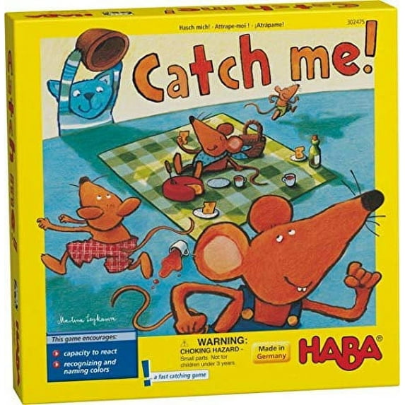 HABA Catch Me! - A Fast Catching Wooden Reaction Game Ages 4 Up (Made in Germany)