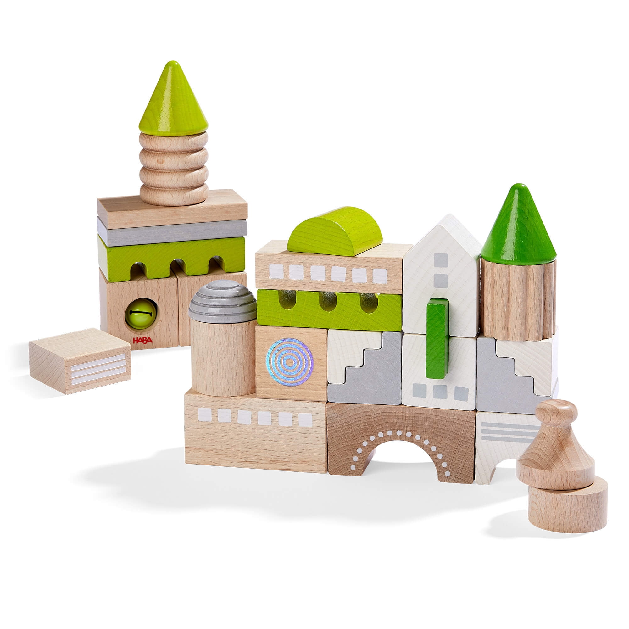 Haba Blocks HABA Wooden Block Coburg Set - 28 Piece Building Block Set for Toddlers ...