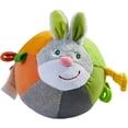 thumbnail image 1 of HABA Bunny Baby Ball Toy with Crinkle Ears and Rattle Rings - Tummy Time Toy for Fine Motor Skills and Sensory Development for 6 months +, 1 of 8