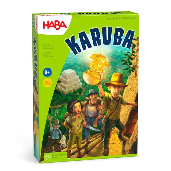 HABA Karuba - Jungle Adventure Tile Placement Family Puzzle Game - Exciting Family Games & Kids Board Games ages 8-12 (Made in Germany)