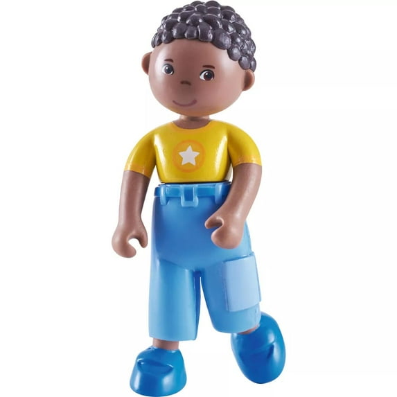 HABA Little Friends Erik - 4" Black Boy Dollhouse Toy Figure