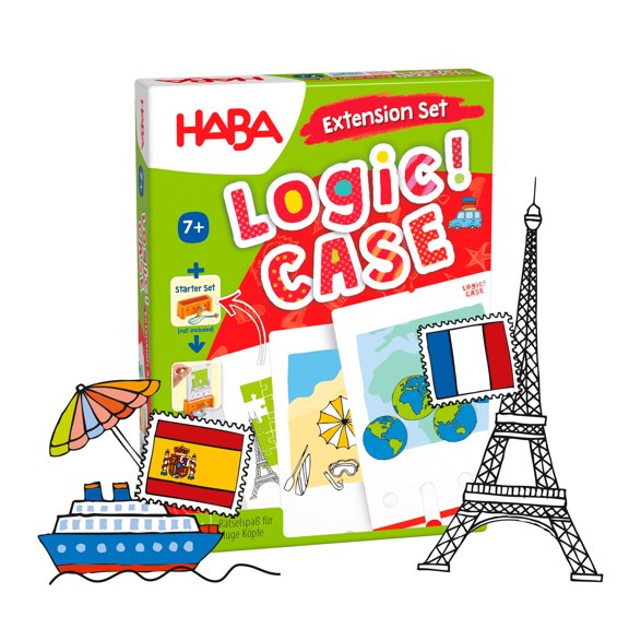HABA Logic Case Extension Set: Vacation & Travel Brain Teaser Puzzle Games