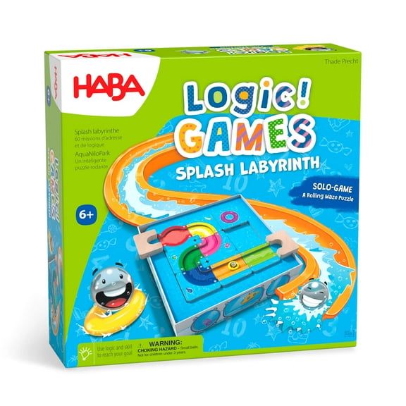 HABA Logic Games: Splash Labyrinth Dexterity Maze Game for Kids 6 & Up