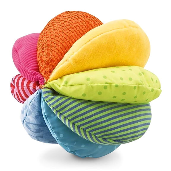 HABA Rainbow Baby Ball - Machine Washable Baby Sensory Toys - Ideal Baby Toy for Teething, Tummy Time Toys for Ages 6 Months & up