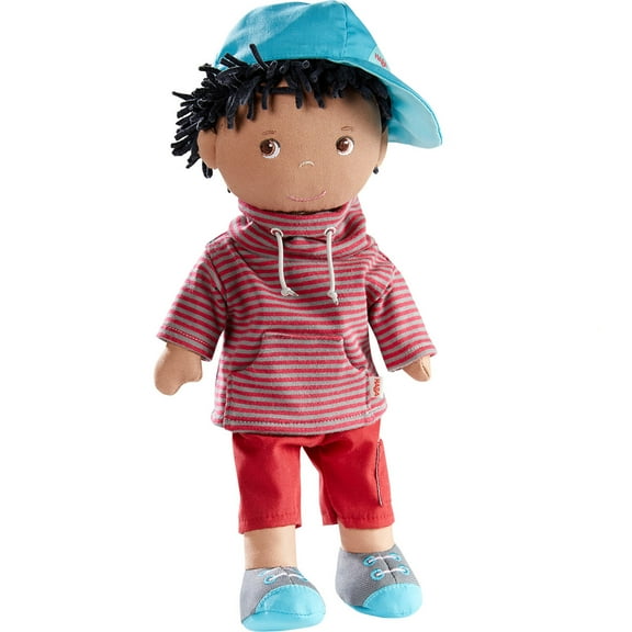 HABA William 12" Soft Doll - Black Baby Boy Doll (Machine Washable)