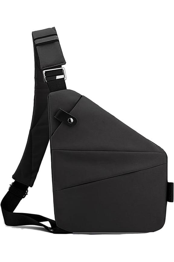 2024 NEW Anti Theft Travel Bag Slim Sling Bag Cross Body Travel Bag(Left Shoulder Black)