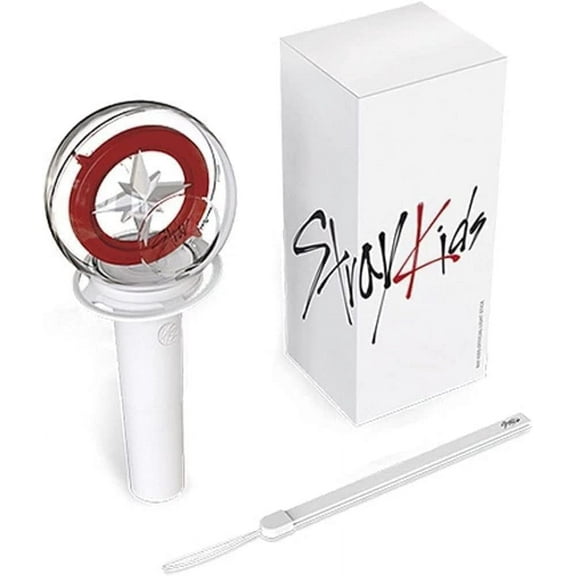 HABETI Stray Kids Lightstick, Official Light Sticks with Bracelet and Photocards (White)