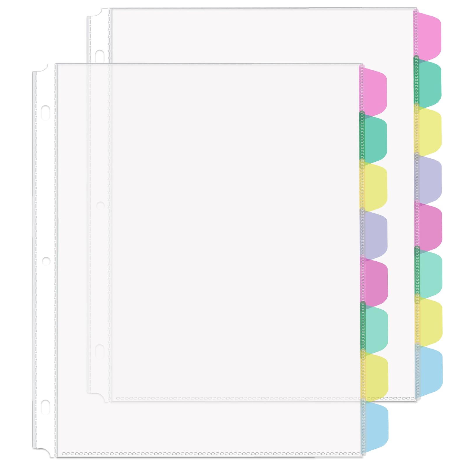 HABGP16PCS/2 Set 3 Ring Clear Binder Dividers with Tabs, 8.5 x 11 8