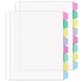 HABGP16PCS/2 Set 3 Ring Clear Binder Dividers with Tabs, 8.5 x 11 8