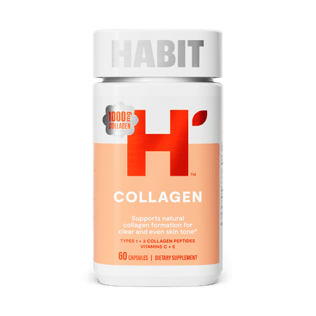 HABIT Collagen Supplement, Types 1 & 3 Collagen Peptides, Vitamin C and E, 60 Capsules price history and forecast - HABIT