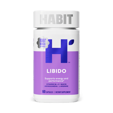 HABIT Libido Supplement, Supports Energy & Performance, Vitamin B6 & E, Ashwagandha, Maca, 60 Capsules