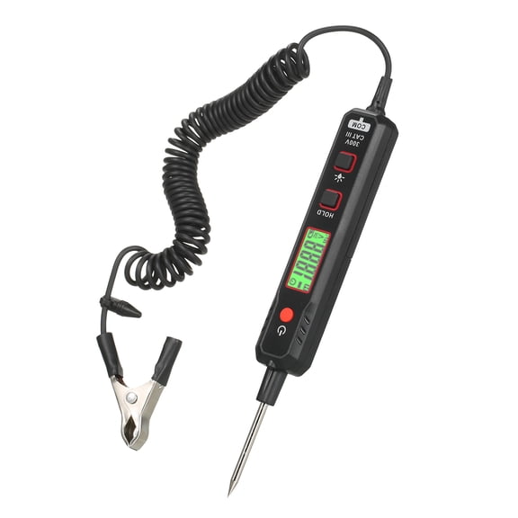 Habotest Car Voltage Automotive Circuit Tester 0.8V-100V Automobile Fault Maintenance Circuit Test Pen Lcd Digital Display With Portable Pu Extended Spring Wire