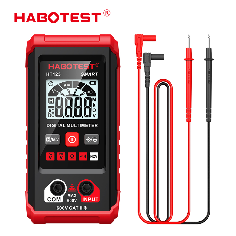 HABOTEST Smart Digital Multimeter Battery Voltage Tester,4000 Counts Smart Measurement,Auto-Ranging Voltmeter Non-Contact DMM/Ohmmeter/Voltmeter with Non-Contact Voltage Function