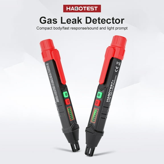 HABOTEST HT60 Portable Gas Leak Detector , Handheld Combustible Gas Tester for Methane Propane Natural Gas