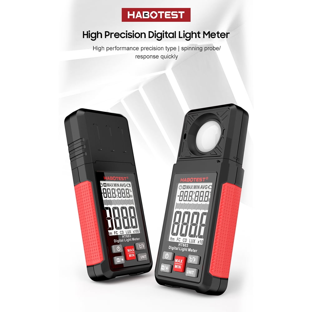 HABOTEST HT603 Digital Lux Meter , Professional Light Meter for