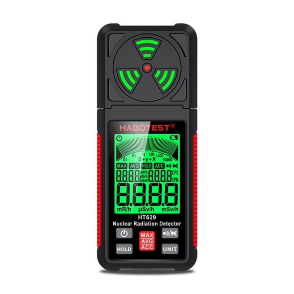 HABOTEST HT629 Nuclear Radiation Detector Geiger Counter Portable Dosimeter LCD Display Battery Powered