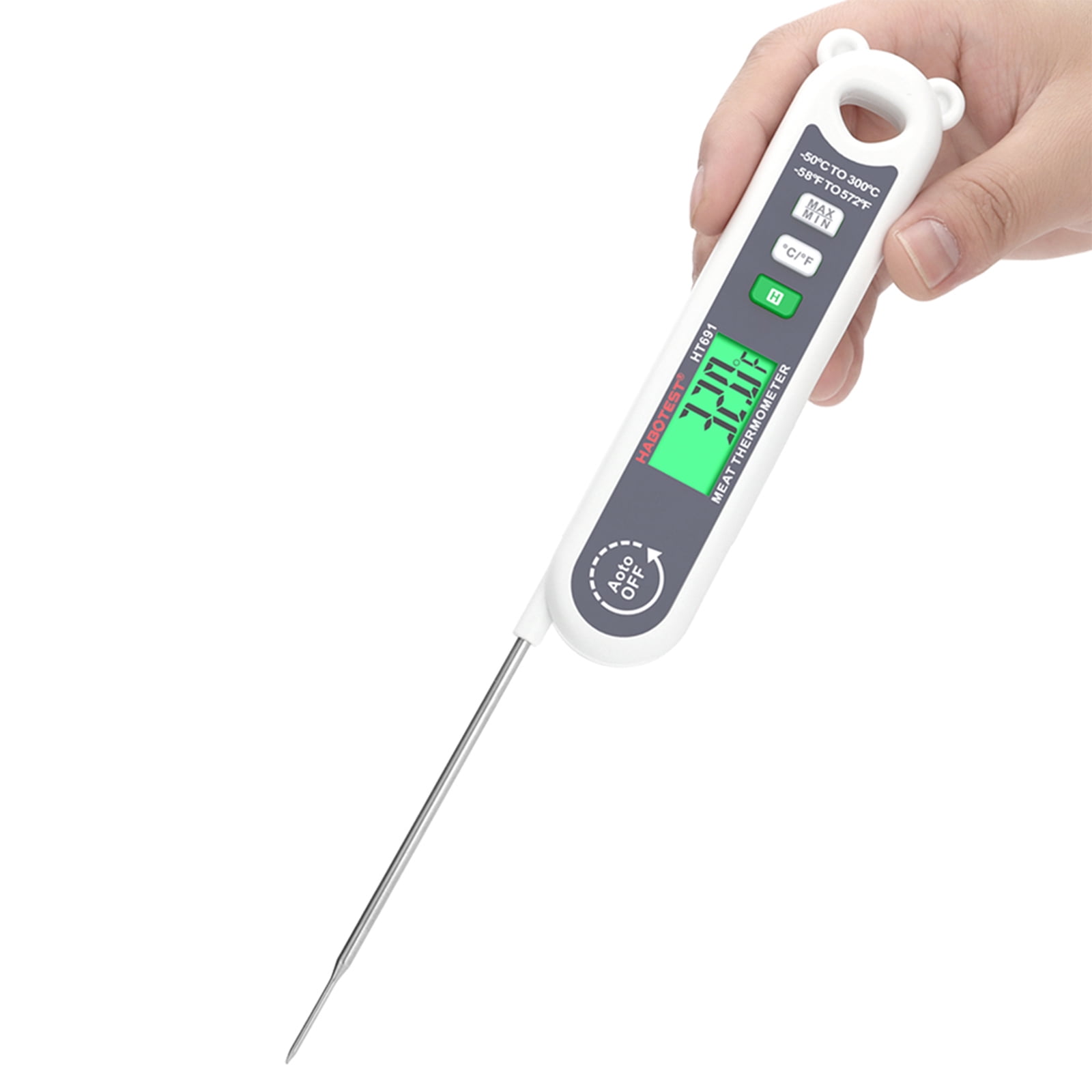 Relax Love Meat Thermometer for Cooking Quick Measuring Kitchen Temperature Probe with Hold Button LCD Display F/C Digital Instant Read Multipurpose