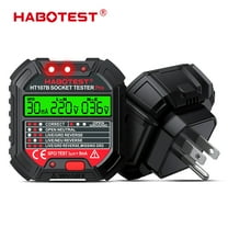 HABOTEST Outlet Tester Electrical GFCI Receptacle Detector with LCD Display, 3 Prong 120V AC Voltage Socket Checker