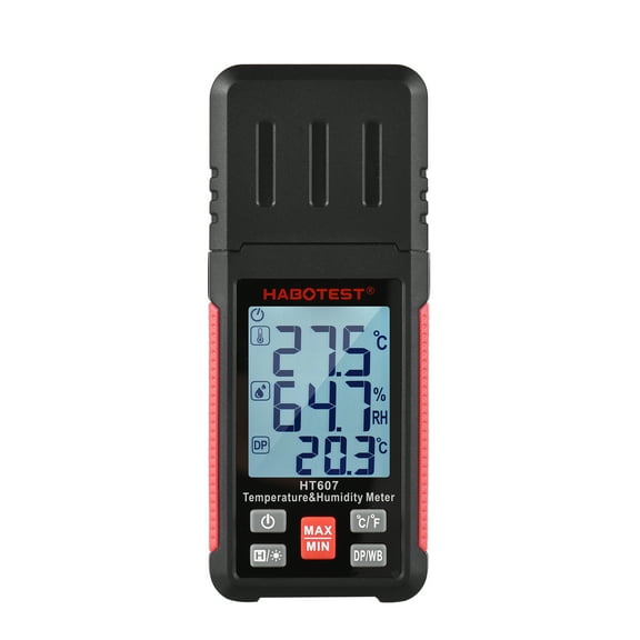 HABOTEST hygrothermograph,Handheld Temperature LCD Thermometer Wet Humidity Meter LCD Dew Point Temperature Leeofty Temperature Huty Meter Temperature Huity Max/Min/Data ERYUE dsfen