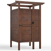 HABUTWAY 6.87ft x 3.3ft Outside Shower Enclosure Kit with Door   Weatherproof Privacy Stall for Pool, Beach, Lake, Backyard