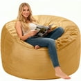 thumbnail image 1 of Congermom Bean Bag Chair Stuffed Memory Foam for Adults & Kids with Velvet Ultra Soft Fur 3FT，Mustard, 1 of 6