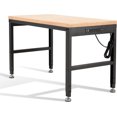 HABUTWAY Height Adjustable Workbench 60“ 2000 Lbs Capacity Oak Wood