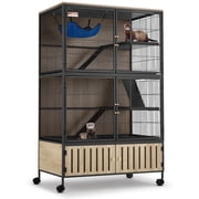 HABUTWAY Metal Large Small Animal Cage 5 Levels, 60.0 H Rolling Guinea Pig Cage with Removable Ramps & Double Door, Ferret Cage with Locker