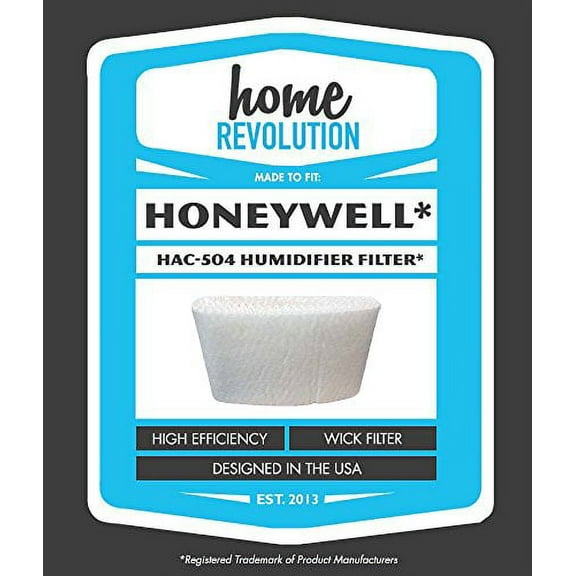 HAC-504AW Honeywell KAZ HAC-504V1 Compatible Humidifier Wick Filter, Home Revolution Brand Replacement. Made to Fit Honeywell HCM-350, CM-600, HCM-710, HCM-300T & HCM-315T