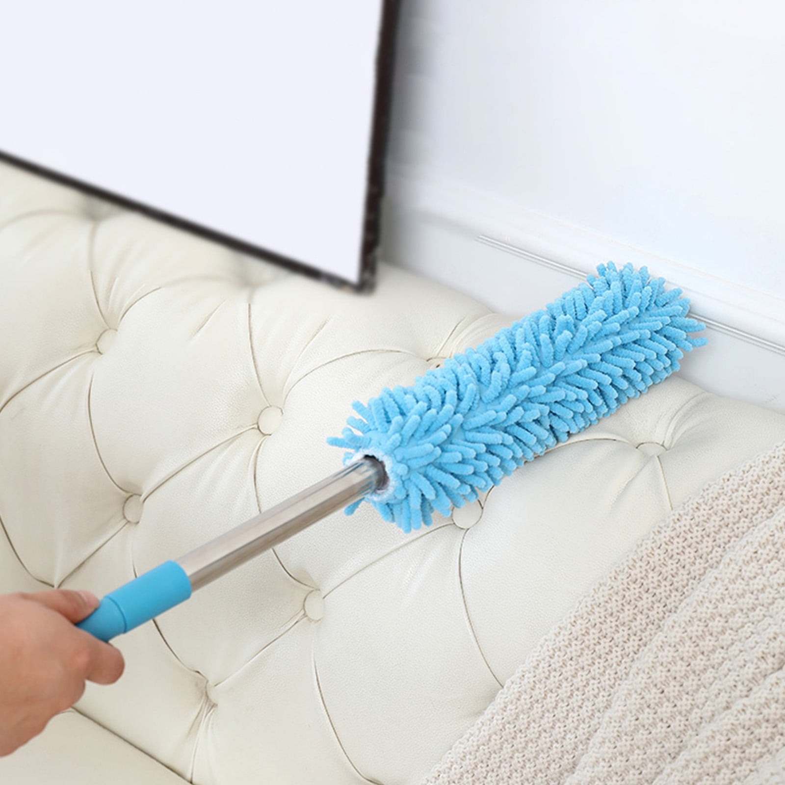 HACHUM Chenille Cleaning Duster, Extendable Pole And Washable Chenille
