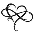 thumbnail image 1 of HACHUM Eternal Wrought Iron Decoration Indoor Ornaments Metal Wall Decoration Infinitys Heart-Steel Wall Decor Metal Wall Art 17*20cm in Clearance, 1 of 3