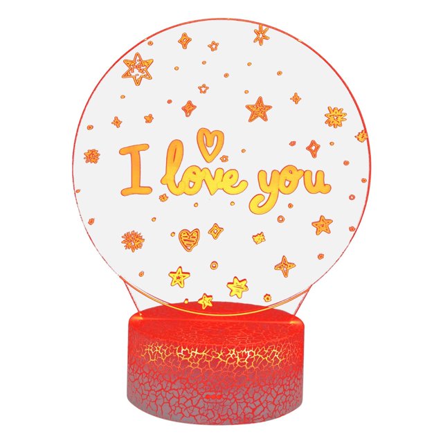 HACHUM Valentine's Day Night Light LED Colorful 7Color Desk Lamp