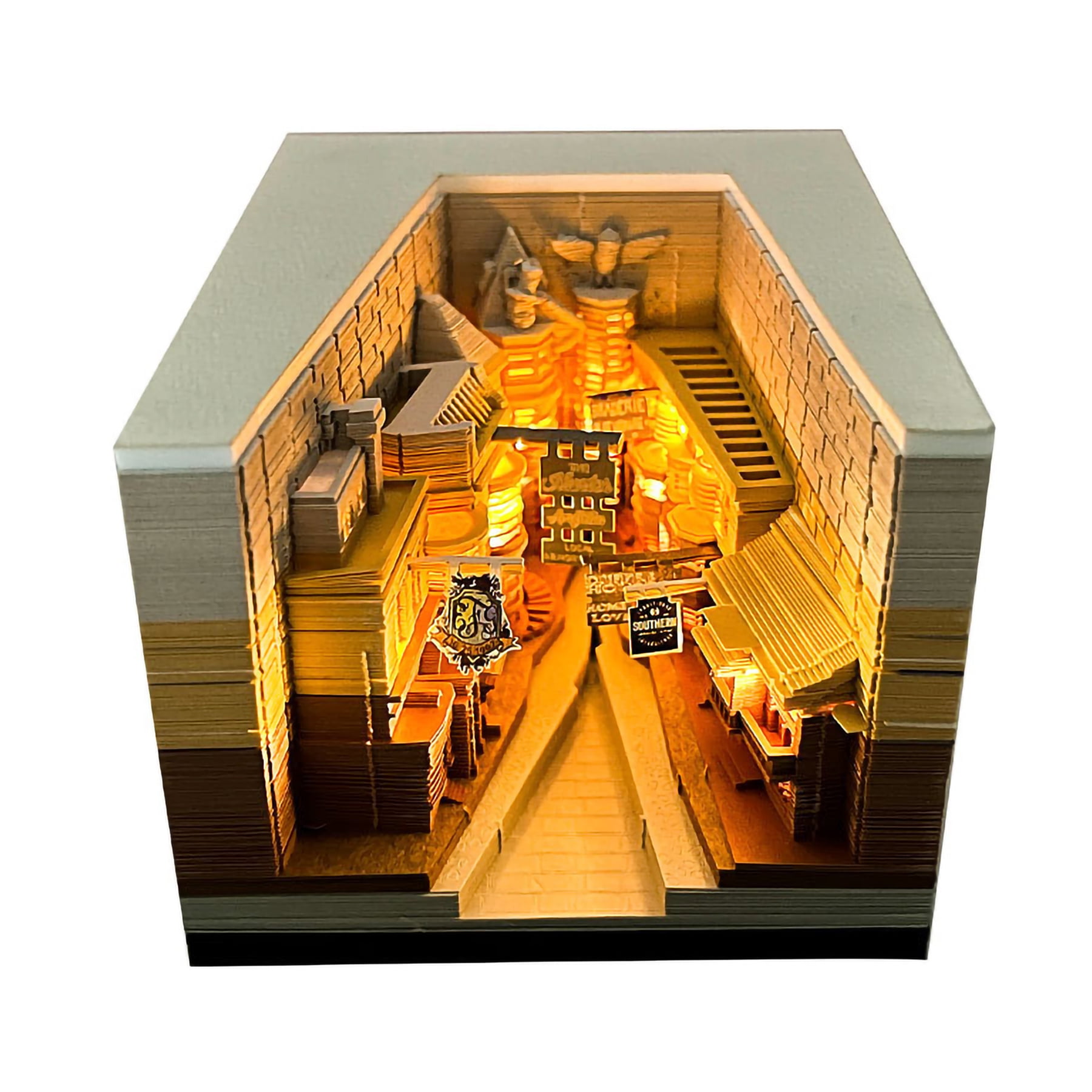 HACOCOLA 3D Calendar 2025, Diagon Alley Time Piece Tear Away Memo Pad Desk Calendar