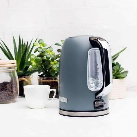 Haden - Perth 1.7L  Electric Kettle Stainless Steel with Auto Shut -Off - Slate Gray