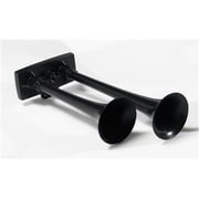 HADLEY HORNS H00640R Dual Air Horn- Round Trumpet - Black - 14 - 15/16 in.