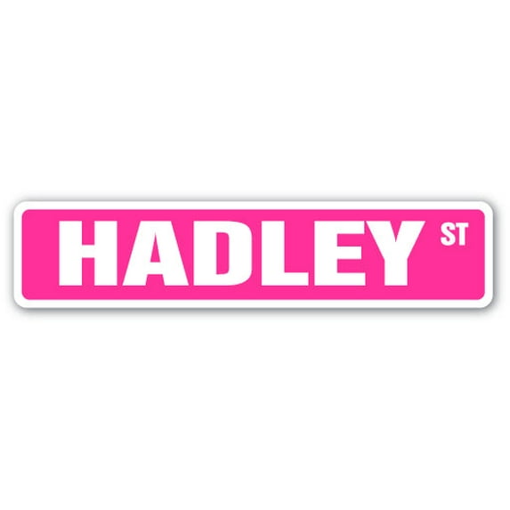 HADLEY Street Sign Childrens Name Room Sign | Indoor/Outdoor | 36" Wide