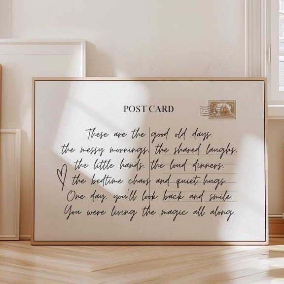 HADOPRINT Family Home Decor Print These Are The Good Old Days Poster Typography Wall Art Inspirational Quote Print Trendy Apartment Decor UNFRAMED PAPER POSTER, Home Decor, Vintage Gift