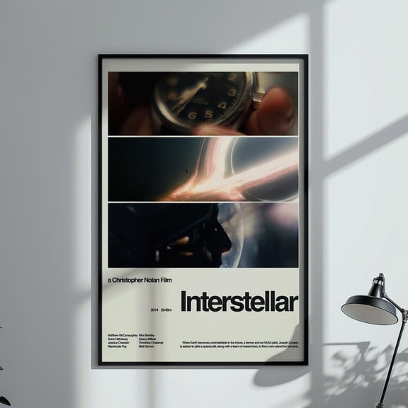 HADOPRINT Interstellar, Interstellar Poster, Christopher Nolan Print, Sci-Fi Movie Art, Minimalist Interstellar Wall Decor, Retro Movie Poster UNFRAMED PAPER POSTER, Home Decor, Vintage Gift