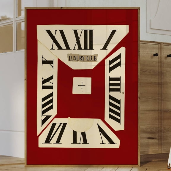 HADOPRINT Retro Watch Poster, Red Collage Wall Art, Y2K Fashion Print, Vintage Print For Girly Apartment Decor, Room Style UNFRAMED PAPER POSTER, Home Decor, Vintage Gift, Living Room Dercor