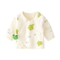 thumbnail image 1 of HADST Baby Long Sleeve Side Snap Shirt - Unisex Newborn Girls Boys Kimono Tee Shirts Top 0-3 Months, 1 of 3