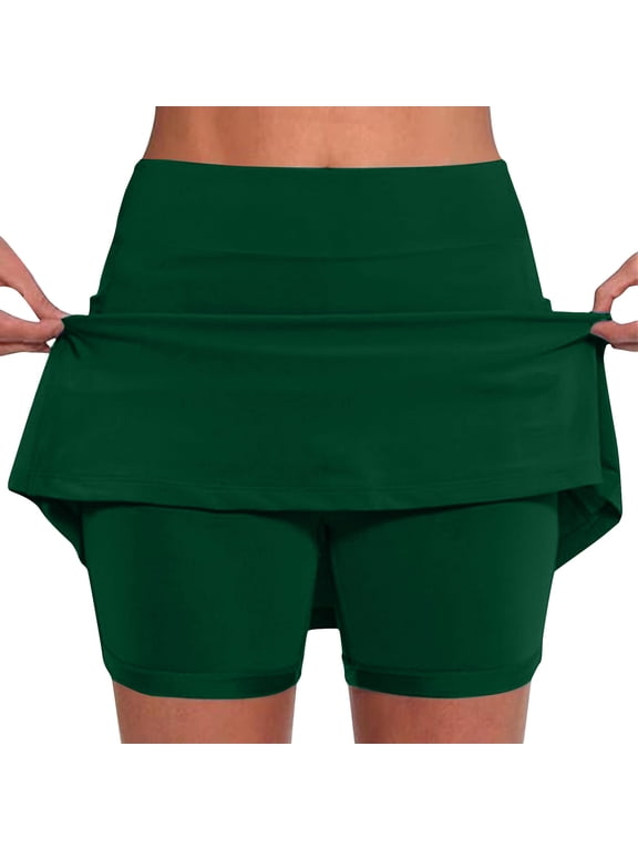 High Waist Skort for Women Active Skort with Built-in Shorts Casual Summer Wear for Golf, Running & Workout