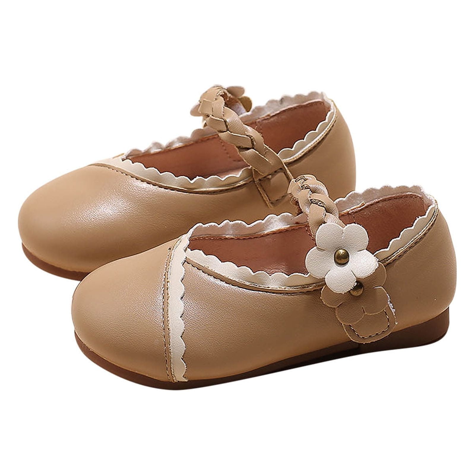 HADST Mary Jane Flats for Little Kids Flower Girl Low Heel Princess