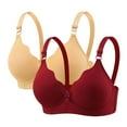 thumbnail image 1 of HADST Plus Size Women's Push-Up Bralette 2-Pack Wireless Breathable Bra S-XXL Value Bundle Nylon,Spandex, 1 of 8