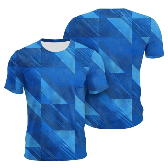HADST Unisex Printed Short-Sleeve Sports T-Shirts, Round-Neck Breathable Quick-Dry Training Tops