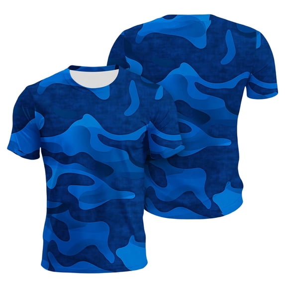 HADST Unisex Printed Short-Sleeve Sports T-Shirts, Round-Neck Breathable Quick-Dry Training Tops