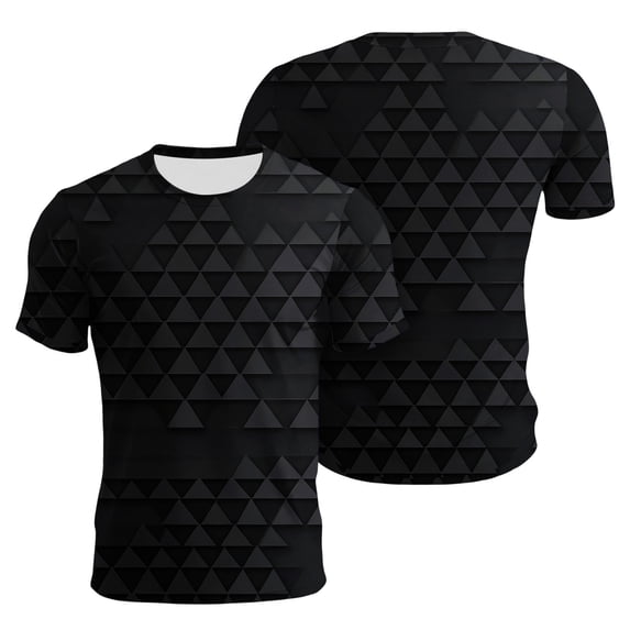 HADST Unisex Printed Short-Sleeve Sports T-Shirts, Round-Neck Breathable Quick-Dry Training Tops